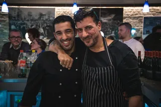 עם השף אביב משה. לפני הקורונה הוא היה על הקו