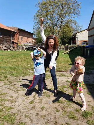 אני והילדים באנרגיית קורונה