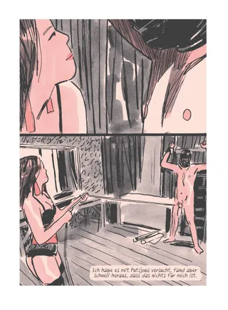 מתוך ספר הקומיקס על דסה הינק Hinterhof. טקסט: אנה רקמנקו, קומיקס: מיקל זומר, הוצאה: avant-verlag